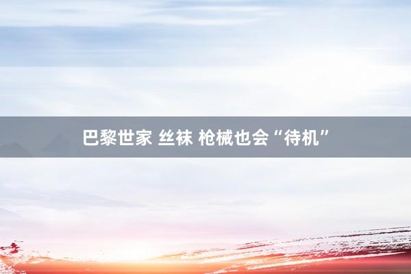巴黎世家 丝袜 枪械也会“待机”