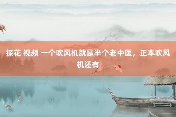 探花 视频 一个吹风机就是半个老中医，正本吹风机还有